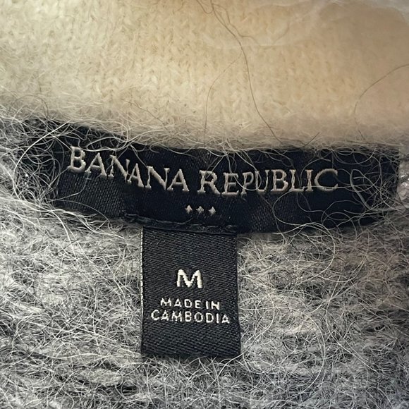 Banana Republic Factory Fair Isle Mock-Neck Sweater Women's Size M Alpaca Wool - Picture 5 of 10